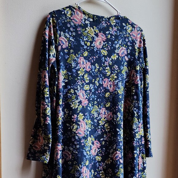 LuLaRoe Floral Long Open Cardigan Jersey Size Small - Picture 9 of 14